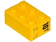 Part No: 3002pb29R  Name: Brick 2 x 3 with '10T' and Hatch Pattern on End Model Right Side (Sticker) - Set 60076