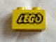 Part No: 3004pb036  Name: Brick 1 x 2 with LEGO Logo Open O Style Black Outline Pattern