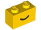 Part No: 3004pb302  Name: Brick 1 x 2 with Black Smile Curved Line Pattern