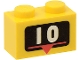 Part No: 3004px3  Name: Brick 1 x 2 with White Number 10 Marker Pattern