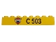Part No: 3008pb034  Name: Brick 1 x 8 with Coast Guard Logo on Triangle and Black 'C 503' Pattern