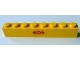 Part No: 3008pb124  Name: Brick 1 x 8 with Train Logo Red Pattern (Sticker) - Set 4552
