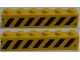 Part No: 3009pb087  Name: Brick 1 x 6 with Black and Yellow Danger Stripes Pattern on Both Sides (Stickers) - Set 7898