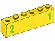 Part No: 3009pb182  Name: Brick 1 x 6 with Green Number 2 on Left and Green Number 1 on Right Pattern (Stickers) - Set 7740