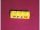 Part No: 3010pb040  Name: Brick 1 x 4 with Black 'R.E.S.' and Red 'Q' on Yellow Background Pattern (Sticker) - Set 6479