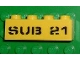 Part No: 3010pb079  Name: Brick 1 x 4 with Black 'SUB 21' Pattern (Sticker) - Set 7774