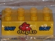 Part No: 3011pb018  Name: Duplo, Brick 2 x 4 with Duplo 1967 - 2007 40th Anniversary Pattern
