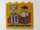Lot ID: 391225225  Part No: 30144pb156  Name: Brick 2 x 4 x 3 with Besuchsmeister 10 Silver 2014 Legoland Deutschland Resort Pattern