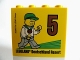 Part No: 30144pb166  Name: Brick 2 x 4 x 3 with Besuchsmeister 5 Bronze 2015 Legoland Deutschland Resort Pattern