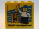 Part No: 30144pb186  Name: Brick 2 x 4 x 3 with Besuchsmeister 15 Gold 2016 Legoland Deutschland Resort Pattern