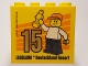 Part No: 30144pb200  Name: Brick 2 x 4 x 3 with Besuchsmeister 15 Gold 2017 Legoland Deutschland Resort Pattern