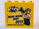 Part No: 30144pb211  Name: Brick 2 x 4 x 3 with Action! Movie Heroes Event 2017 LEGOLAND Deutschland Resort Pattern