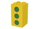 Part No: 30145p02  Name: Brick 2 x 2 x 3 with 3 Green Dots Pattern