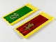 Part No: 30292px1  Name: Flag 7 x 3 with Bar Handle with HP Gryffindor Lion on Dark Red Banner / HP Slytherin Snake on Green Banner Pattern