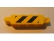 Part No: 30387pb002  Name: Hinge Brick 1 x 4 Locking, 9 Teeth with Black and Yellow Danger Stripes Pattern on Both Sides (Stickers) - Set 7633