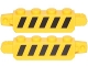 Part No: 30387pb014  Name: Hinge Brick 1 x 4 Locking, 9 Teeth with Black and Yellow Thin Danger Stripes (5 Black Stripes), Yellow Corners Pattern on Both Sides (Stickers) - Set 75172