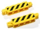 Part No: 30387pb023  Name: Hinge Brick 1 x 4 Locking with Black Danger Stripes on Yellow Background Pattern on Both Sides (Stickers) - Sets 60124 / 60292 