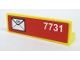 Part No: 30413pb007R  Name: Panel 1 x 4 x 1 with White Mail Envelope and '7731' on Red Background Pattern Model Right Side (Sticker) - Set 7731