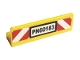Part No: 30413pb074  Name: Panel 1 x 4 x 1 with 'PN60183' and Red and White Danger Stripes Pattern (Sticker) - Set 60183