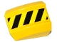 Part No: 30602pb069R  Name: Slope, Curved 2 x 2 Lip with Black and Yellow Danger Stripes Pattern Model Right Side (Sticker) - Set 70814