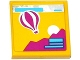 Lot ID: 384690648  Part No: 3068pb0916  Name: Tile 2 x 2 with Hot Air Balloon, Mountain and Sun Pattern (Sticker) - Set 41093