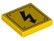 Lot ID: 412461240  Part No: 3068pb1152  Name: Tile 2 x 2 with Electricity Danger Sign and Rivets Pattern
