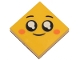 Lot ID: 200030467  Part No: 3068pb1247  Name: Tile 2 x 2 with Face, Smile, Black Eyes with White Pupils, Orange Cheeks Pattern