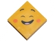 Lot ID: 225951720  Part No: 3068pb1251  Name: Tile 2 x 2 with Face, Cheerful, Closed Eyes, Raised Eyebrows, Orange Cheeks Pattern