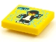 Part No: 3068pb1593  Name: Tile 2 x 2 with BeatBit Album Cover - Minifigure Dancing Robot with Medium Azure Circuitry Pattern