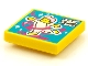 Part No: 3068pb1604  Name: Tile 2 x 2 with BeatBit Album Cover - Ballet Dancer with Magenta Streamer Pattern