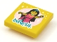 Part No: 3068pb1626  Name: Tile 2 x 2 with BeatBit Album Cover - Minifigure in Dress and Spotlight Pattern