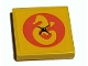 Part No: 3068pb1913  Name: Tile 2 x 2 with Heartlake Rescue Logo in Coral Circle Pattern (Sticker) - Set 41380