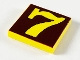 Lot ID: 123674678  Part No: 3068pb2437  Name: Tile 2 x 2 with Number  7 Brown Background Pattern