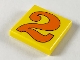 Lot ID: 91354910  Part No: 3068pb2442  Name: Tile 2 x 2 with Number  2 Orange Pattern