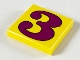 Lot ID: 255314744  Part No: 3068pb2443  Name: Tile 2 x 2 with Number  3 Purple Pattern