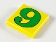 Lot ID: 395259172  Part No: 3068pb2446  Name: Tile 2 x 2 with Number  6 / 9 Green Pattern