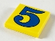 Part No: 3068pb2449  Name: Tile 2 x 2 with Number  5 Blue Pattern