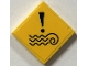 Part No: 3068pb2663  Name: Tile 2 x 2 with Water Currents Danger Sign with Exclamation Mark Pattern (Sticker) - Set 41445