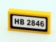 Lot ID: 300351363  Part No: 3069pb0236  Name: Tile 1 x 2 with 'HB 2846' Pattern (Sticker) - Set 4204