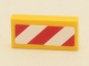 Lot ID: 410308731  Part No: 3069pb0238L  Name: Tile 1 x 2 with Red and White Danger Stripes (Red Corners) Pattern Model Left Side (Sticker) - Sets 4204 / 60152
