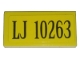 Part No: 3069pb0745  Name: Tile 1 x 2 with 'LJ 10263' Pattern (Sticker) - Set 10263
