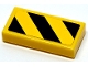 Part No: 3069pb1103  Name: Tile 1 x 2 with Black and Yellow Danger Stripes Pattern (Sticker) - Set 70595