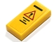 Part No: 3069pb1376  Name: Tile 1 x 2 with Black Lines and Exclamation Mark in Red Danger Triangle Pattern (Sticker) - Set 41731