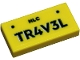 Part No: 3069pb1408  Name: Tile 1 x 2 with License Plate with Black 'HLC TR4V3L' Pattern (Sticker) - Set 42659