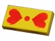 Part No: 3069px69  Name: Tile 1 x 2 with Scala Two Red Hearts Pattern - Set 4306