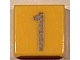 Part No: 3070pb061  Name: Tile 1 x 1 with Silver Number 1 Pattern
