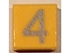 Lot ID: 269376535  Part No: 3070pb064  Name: Tile 1 x 1 with Silver Number 4 Pattern