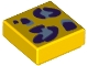 Lot ID: 259486497  Part No: 3070pb215  Name: Tile 1 x 1 with Bright Light Blue and Dark Purple Leopard Spots Pattern