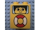 Part No: 31110pb001  Name: Duplo, Brick 2 x 2 x 2 with Life Preserver and Face in Window Pattern