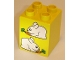 Part No: 31110pb032  Name: Duplo, Brick 2 x 2 x 2 with Two Rabbits Pattern